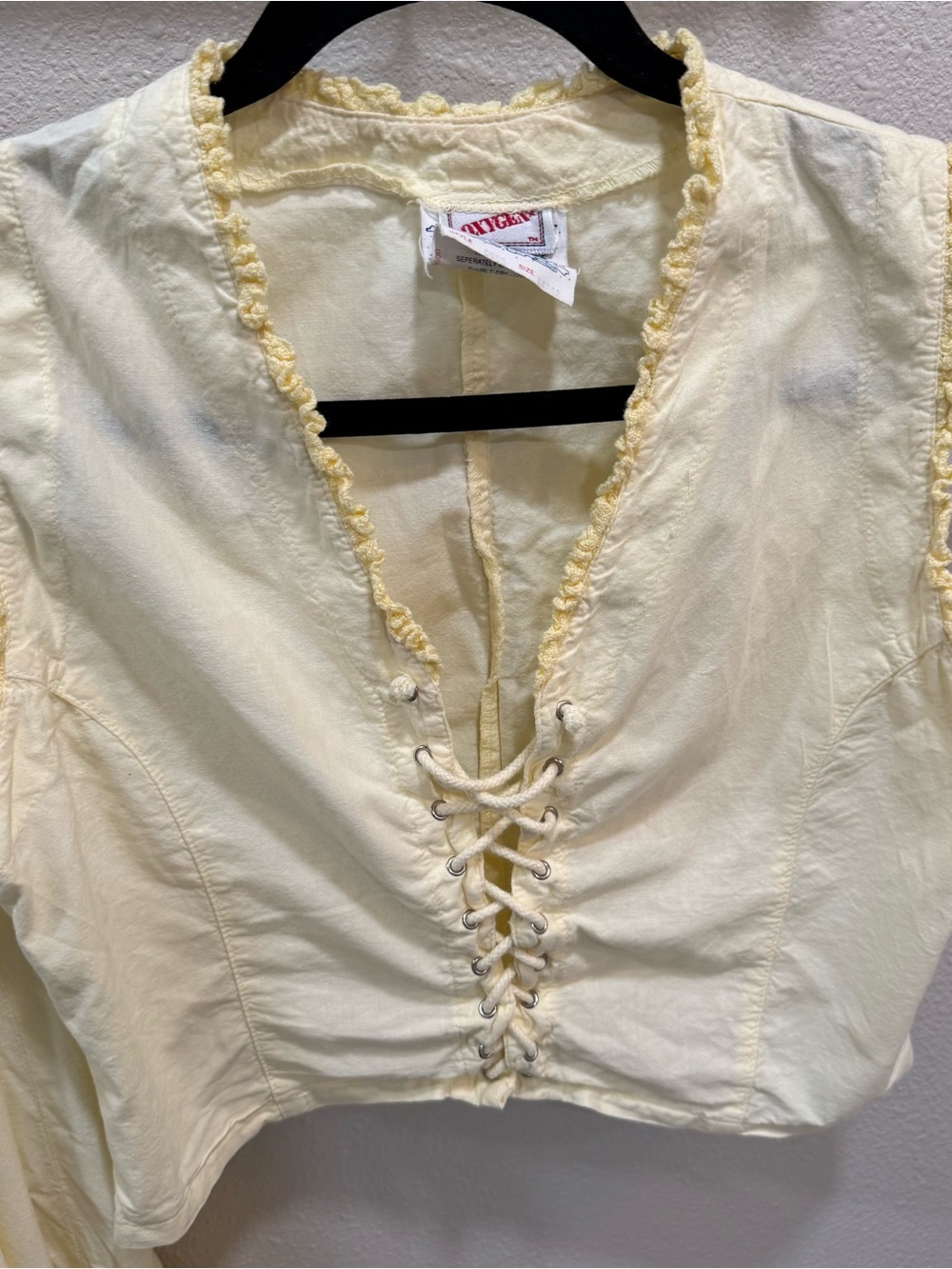 Vintage Oxygen Brand Lace-Up Vest/Skirt Sz L Victorian Romantic Coquette Corset - Picture 3 of 15
